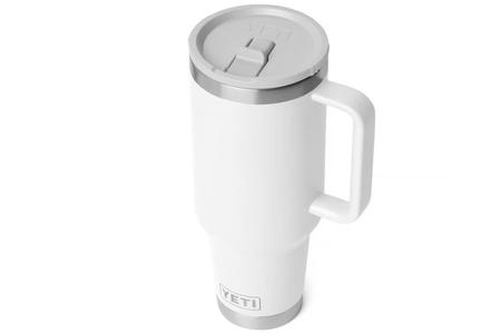 RAMBLER 40 OZ TRAVEL STRAW MUG WHITE