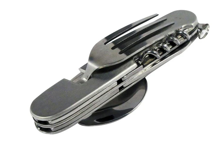 Sona Enterprises 7 In 1 Stainless Steel Multi Function Camping Tool and Nylon Pouch