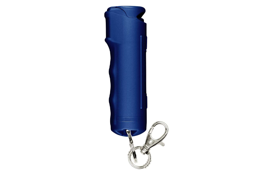 Sabre Saphire Blue Fast Flip Top Pepper Gel with Snap Clip Keychain