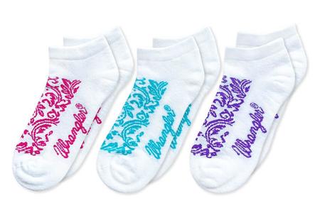 WOMENS WRANGLER DIAMOND LOW SOCKS 3PK