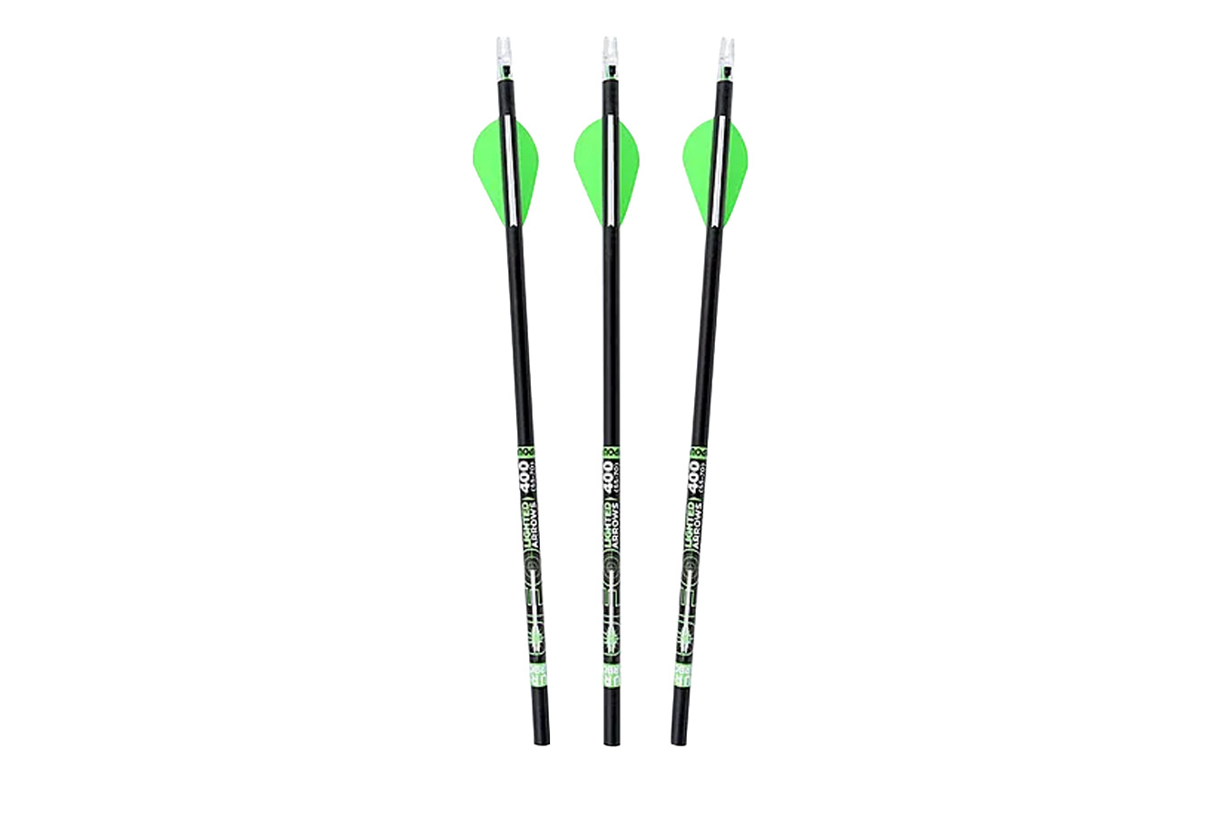 30 06 Outdoors UFO Lighted Carbon Compound Arrow - 30in (340 Green) (3-Pack)