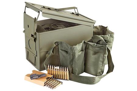 PMC 223 Rem 55 gr FMJ Bronze 840 Rounds (10 Round Stripper Clips) in Metal Ammo Can