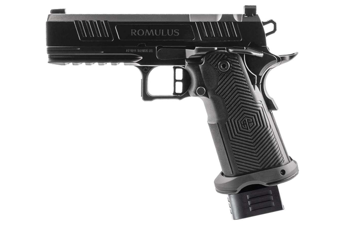 Alpha Foxtrot AF1911-ROMULUS 9mm Optic Ready Double Stack 1911 Pistol with Ported Barrel and RMSC Adapter