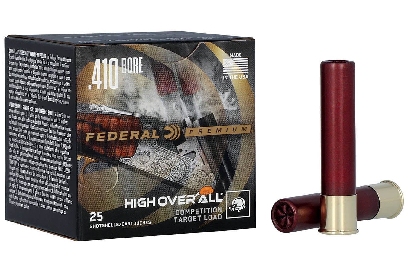 Federal 410-Bore 2 1/2 Inch 1/2oz 8.5 Shot High Over All 25/Box