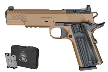SPRINGFIELD 1911 OPERATOR AOS GEAR UP PKG 45 ACP 8+1 5` BLACK MATCH GRADE BARREL, 4 MAGS