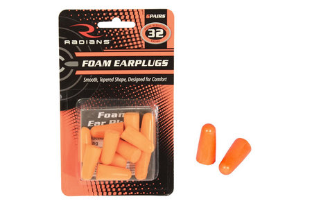 RADIANS UNCORDED FOAM EARPLUGS 32NRR 6 PAIRS