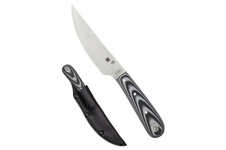 SPYDERCO BOW RVR G-10 BLK/WTE W/STH