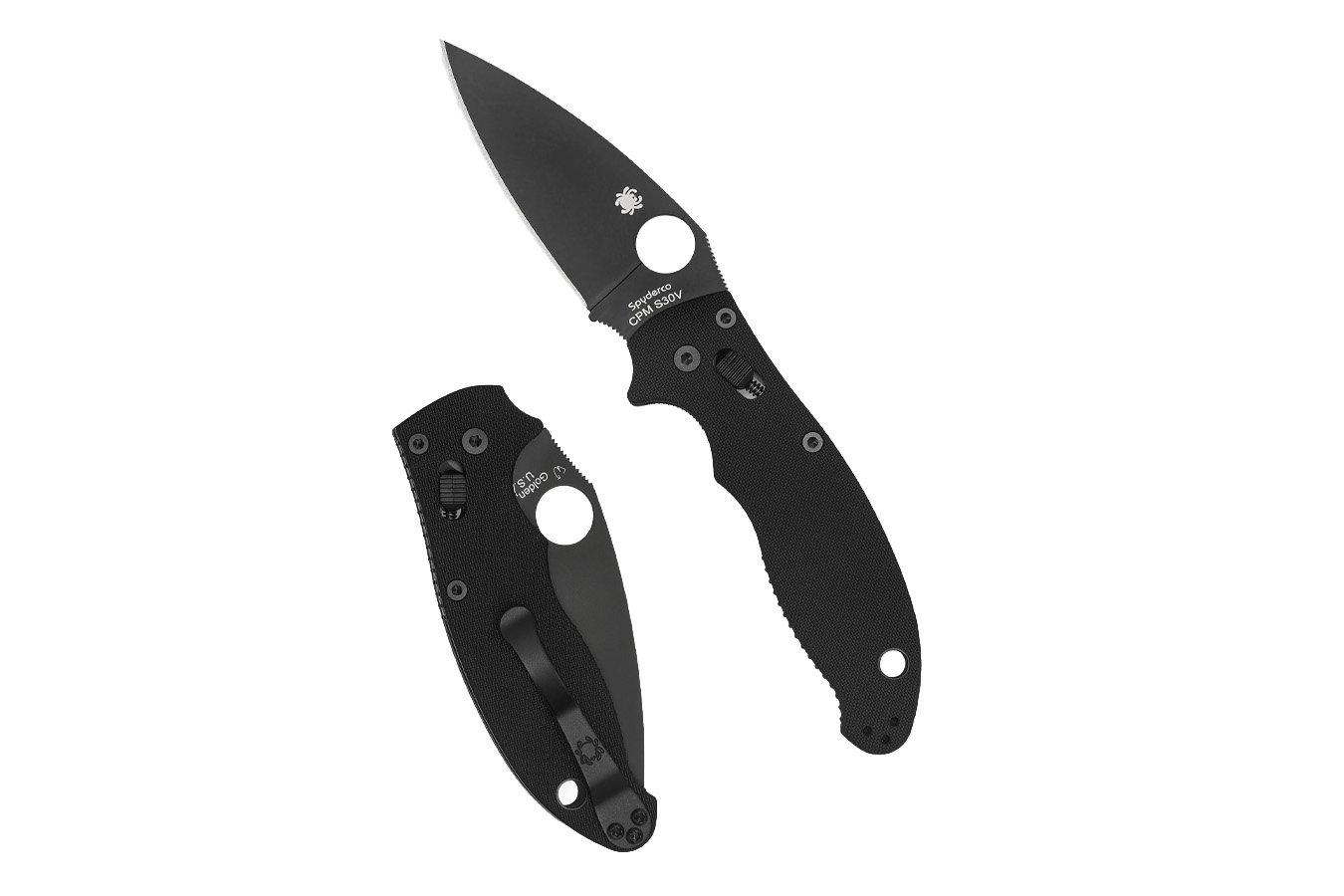 Spyderco Manix® 2 Folding Pocket Knife - PlainEdge (Black)