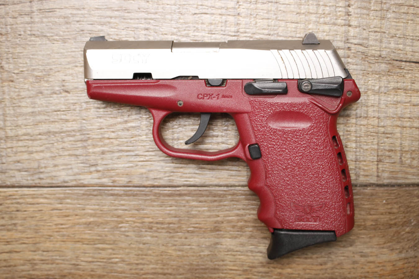 SCCY CPX-1 9mm Police Trade-In Pistol with Crimson Red Frame