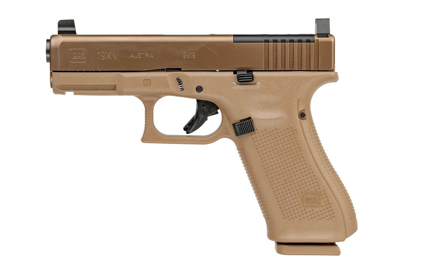 Glock 19X V MOS 9mm Optic Ready Pistol with Suppressor Height Sights