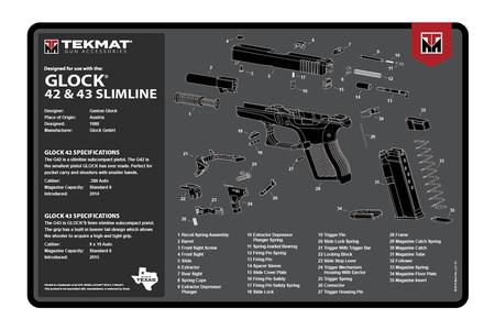 TEKMAT PISTOL MAT FOR GLK 42/43 BLK