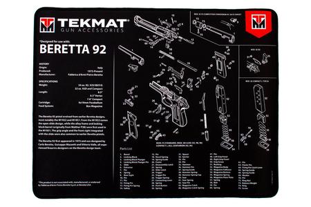 TEKMAT ULTRA PSTL MAT BERETTA 92 BLK