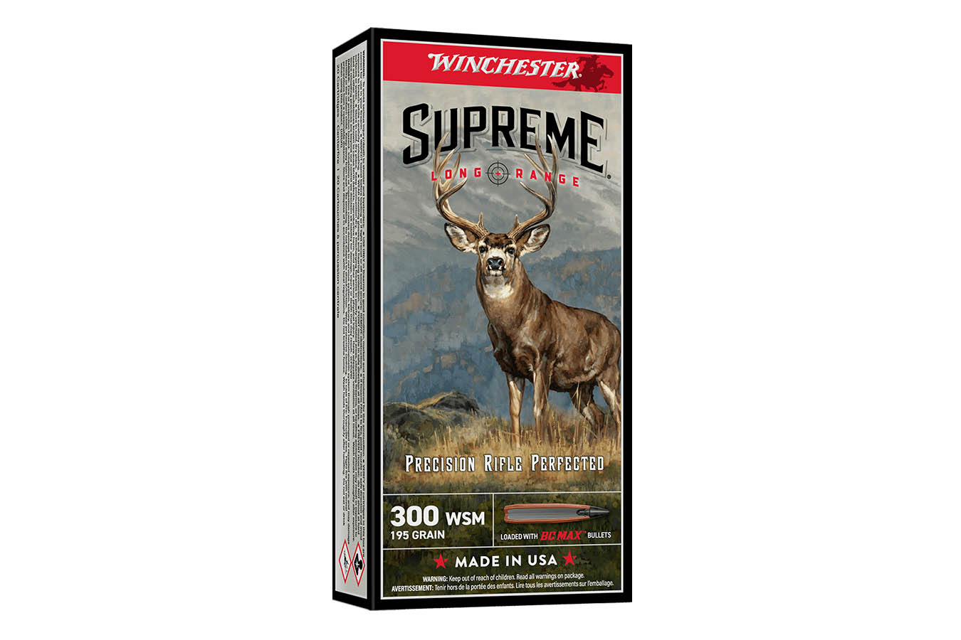 Winchester 300 WSM 195gr BC MAX Supreme Long Range 20/Box