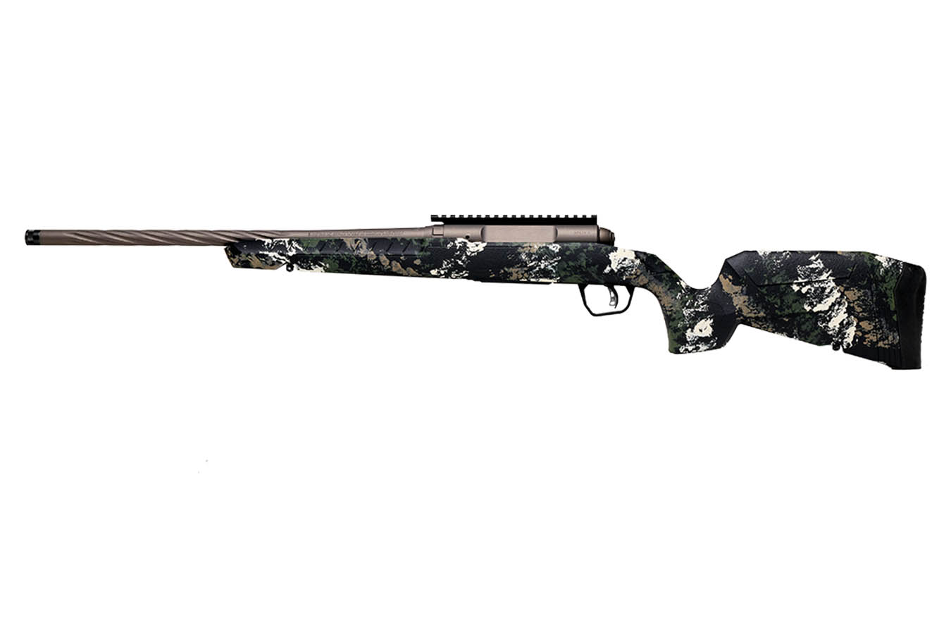 Savage Axis 2 Pro 22-250 Rem Bolt-Action Rifle with Gun Metal Bronze Spiral Fluted Barrel and Forest SP Camo Stock
