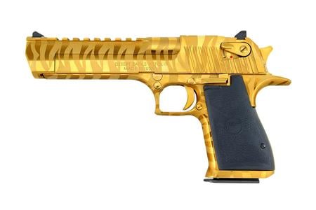 DESERT EAGLE 357 MAG  MAGNUM 6 IN BARREL GOLD FRAME WITH GOLD TIGER STRIPE