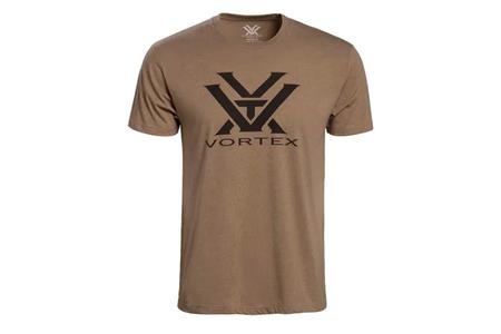 MENS CORE LOGO SS TEE BROWN HEATHER