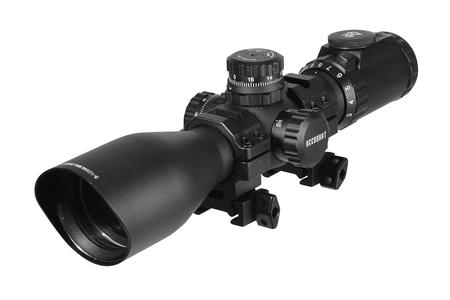 UTG 3-12X44 SWAT CMPCT MDOT W/RINGS