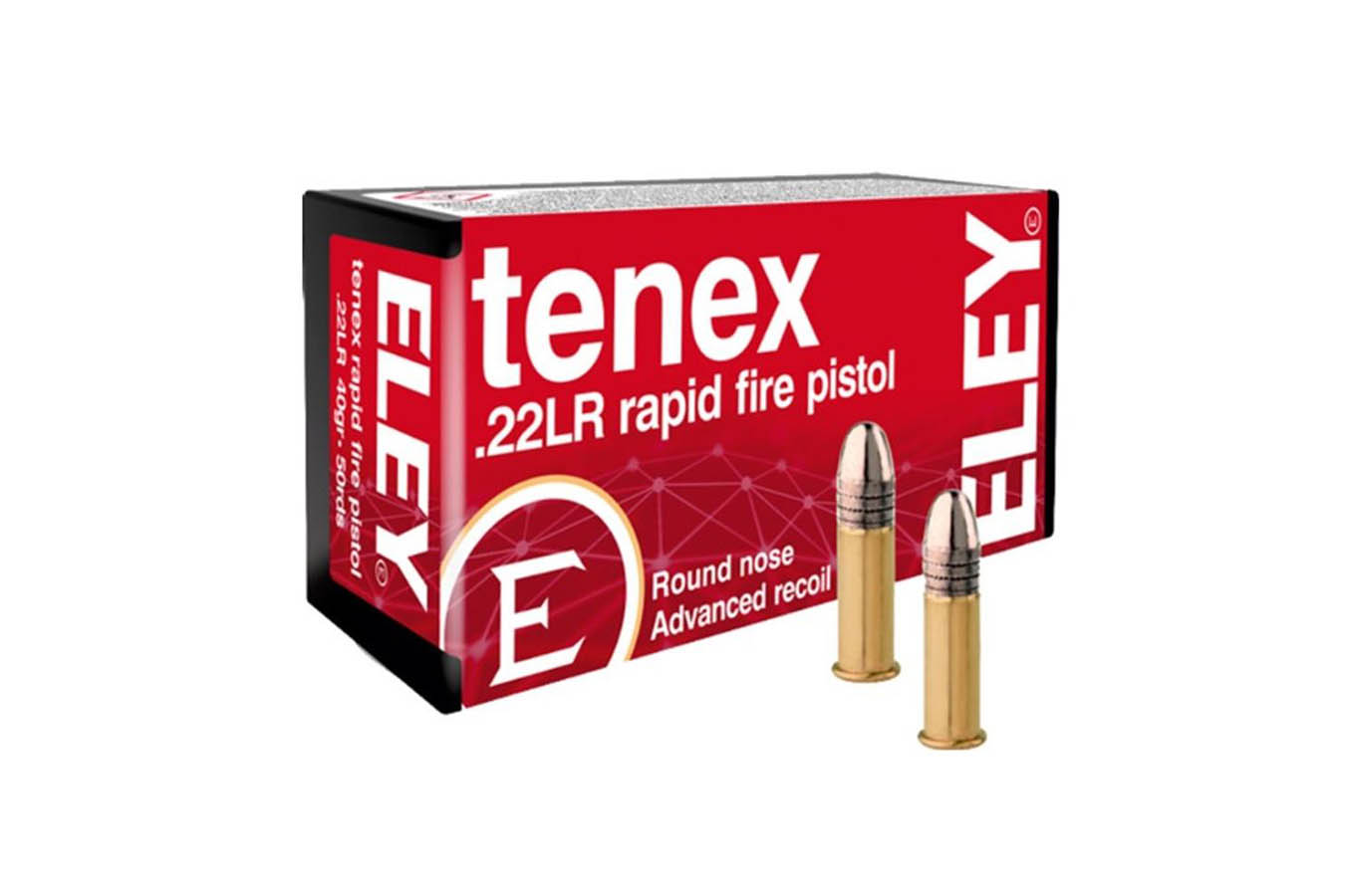 Eley 22LR 40gr Flat Nose tenex Rapid Fire Pistol 50/Box