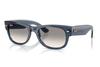 RAY BAN MEGA WAYFARER II TRANSPARENT DARK BLUE WITH CLEAR GRADIENT GREY LENSES