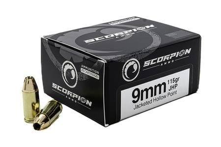 Scorpion 9mm 115 gr JHP Defense 20/Box