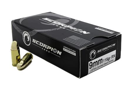 Scorpion 9mm 115 gr RN USPSA Certified Match-Grade 50/Box