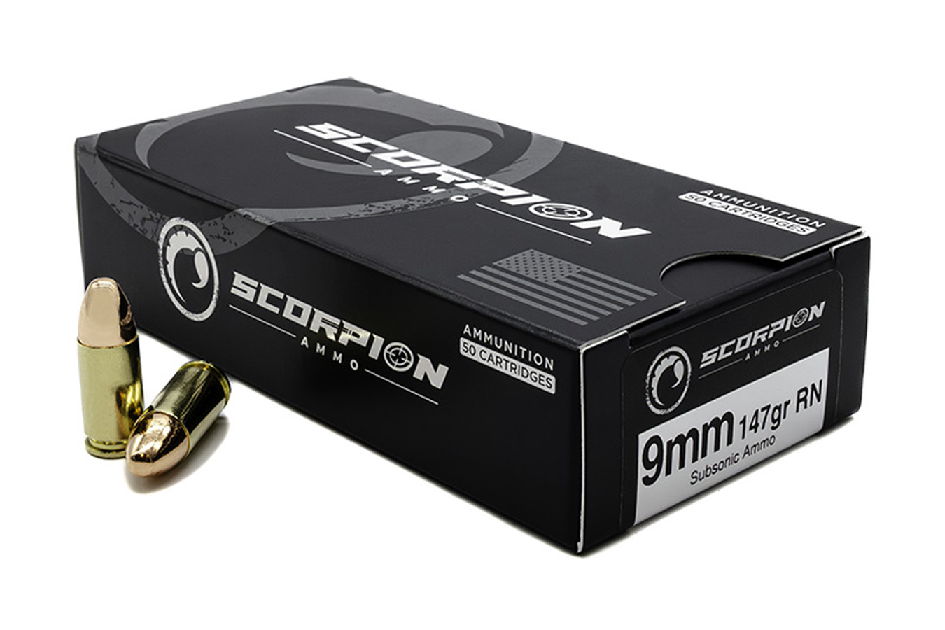 Scorpion 9mm 147 gr RN Subsonic 50/Box