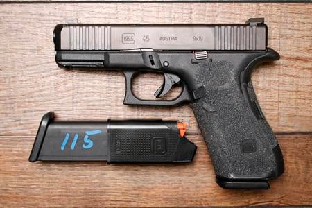 GLOCK G45 9MM NIGHT SIGHTS STIPPLED POLICE TRADE-IN (GOOD) CONDITION
