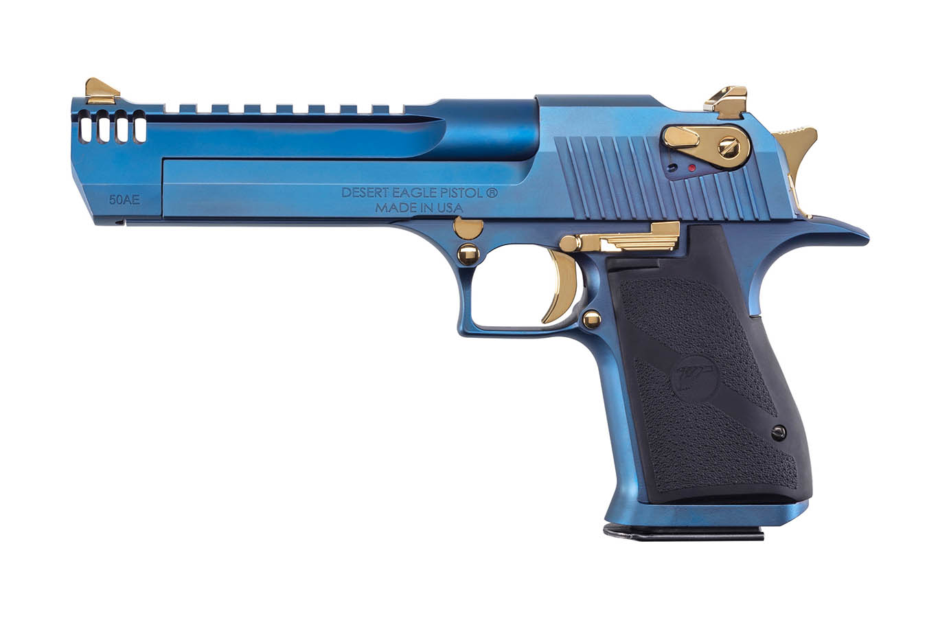 Magnum Research Desert Eagle Mark XIX 50 AE Semi-Auto Pistol with Blue/Titanium Gold Finish