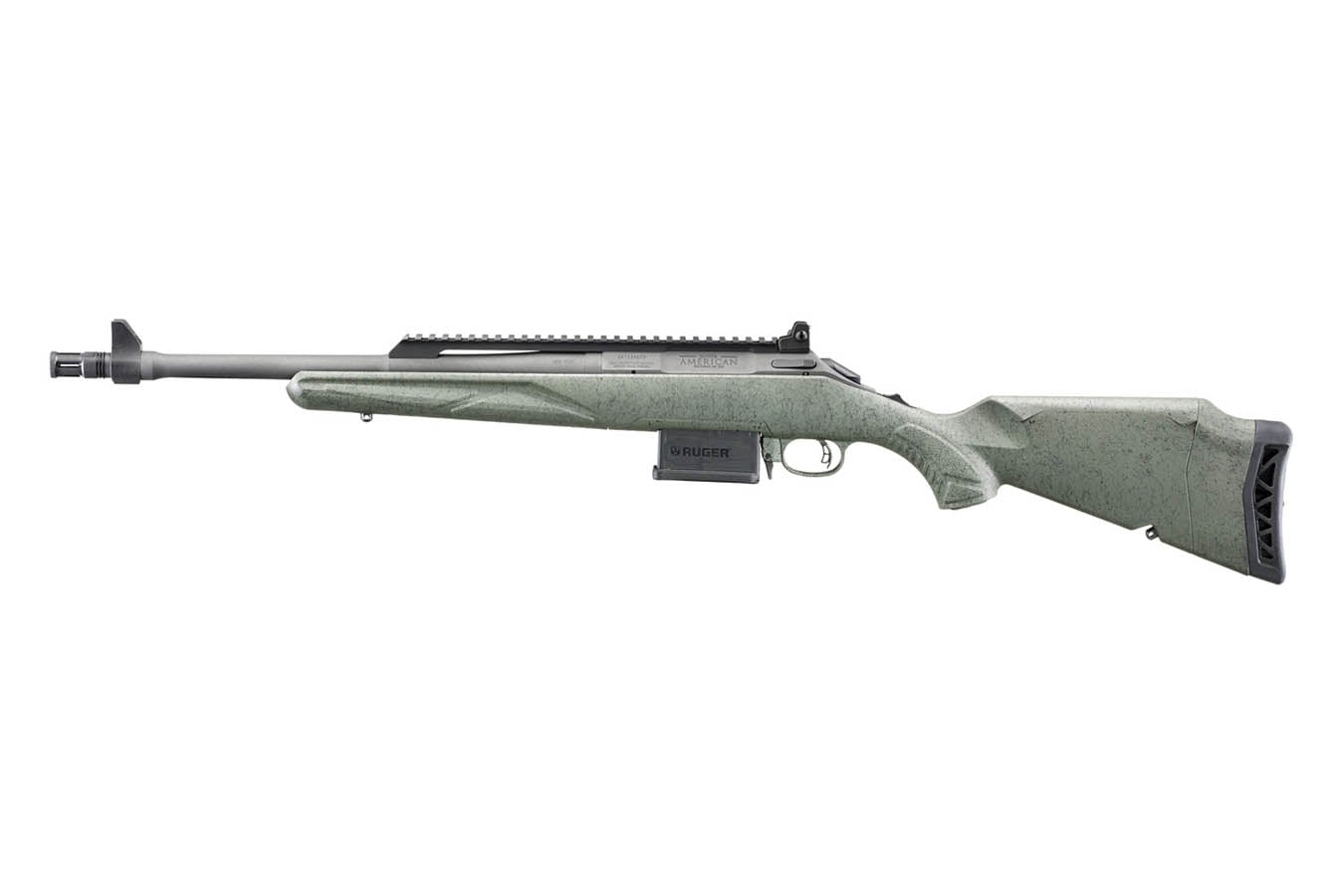 Ruger American Gen II Scout 308 Win Bolt-Action Rifle with Leaf Green Stock