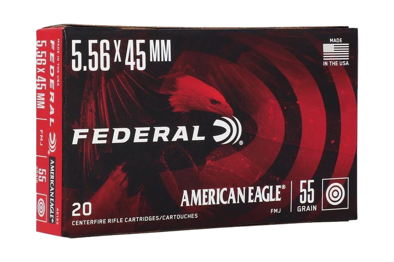 Federal 5.56 NATO 55 Grain FMJ American Eagle 20 Rounds