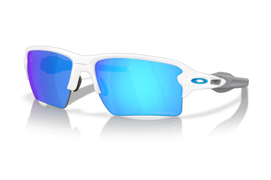 Oakley Flak 2.0 XXL Prizm Sapphire Lenses with Polished White Frame Sunglasses