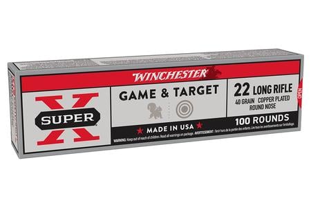 WINCHESTER 22LR 40 GR BLACK COPPER PLATED SUPER SPEED ROUND NOSE