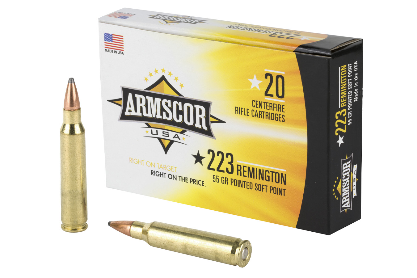 Armscor 223 Rem 55 gr Pointed Soft Point 20/Box