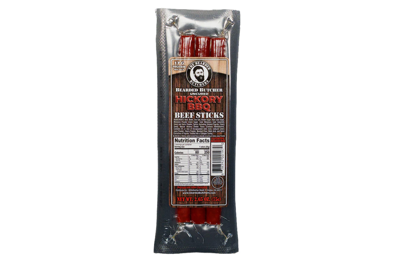 Bearded Butcher Hickory BBQ Beef Sticks