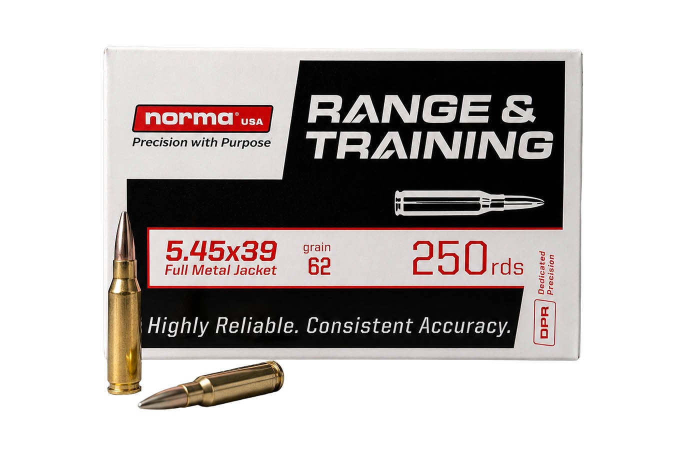 Norma 5.45x39mm 62gr FMJ Range and Training 250/Box