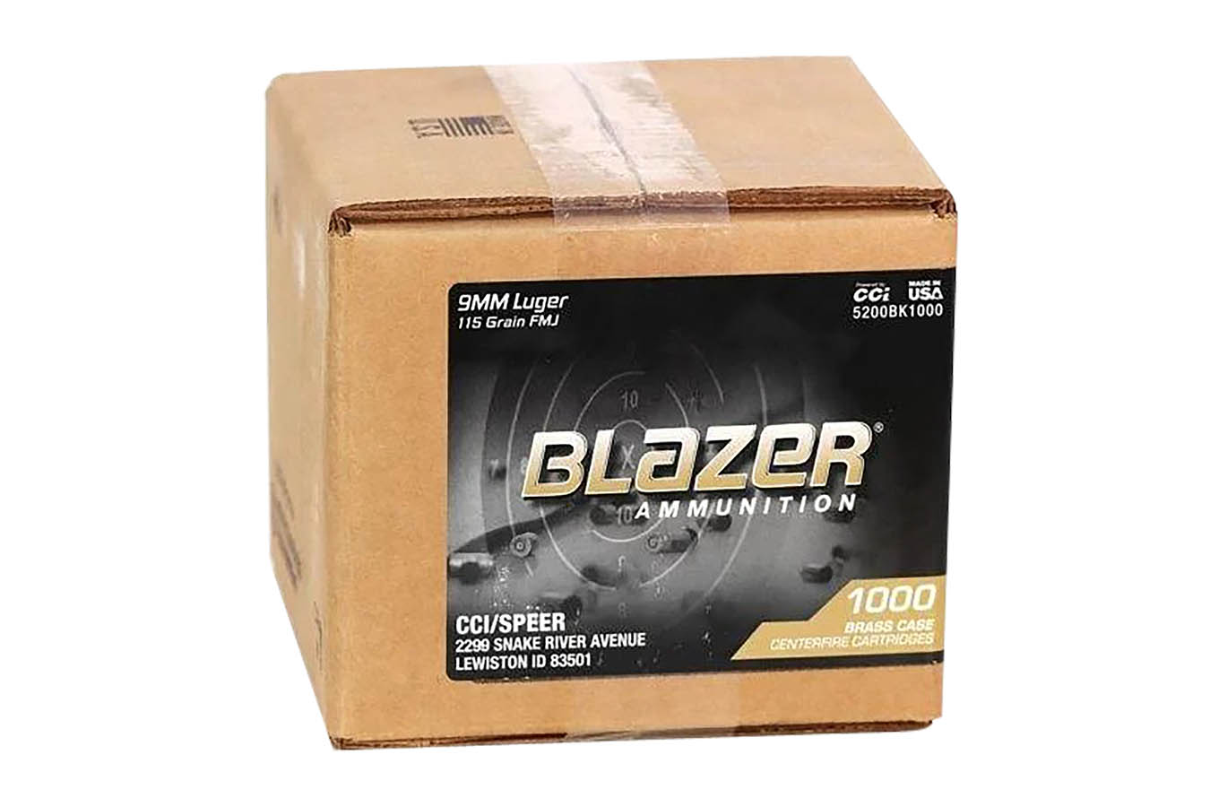 CCI 9mm 115gr FMJ Blazer Brass 1000 Rounds (Loose)