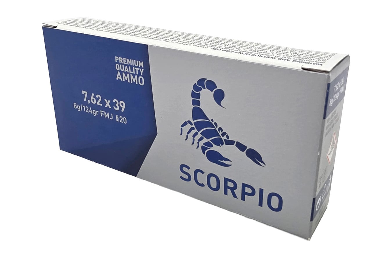 Stv Technology 7.62x39 124 gr FMJ Scorpio 20/Box