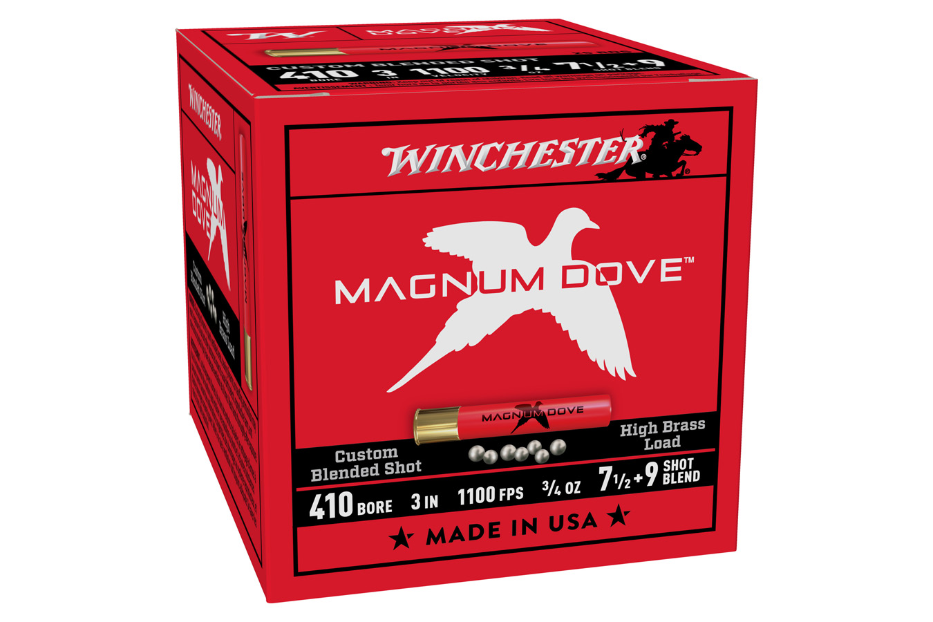 Winchester 410 Gauge 3 Inch 3/4 oz 7.5/9 Magnum Dove Buckshot 25/Box 