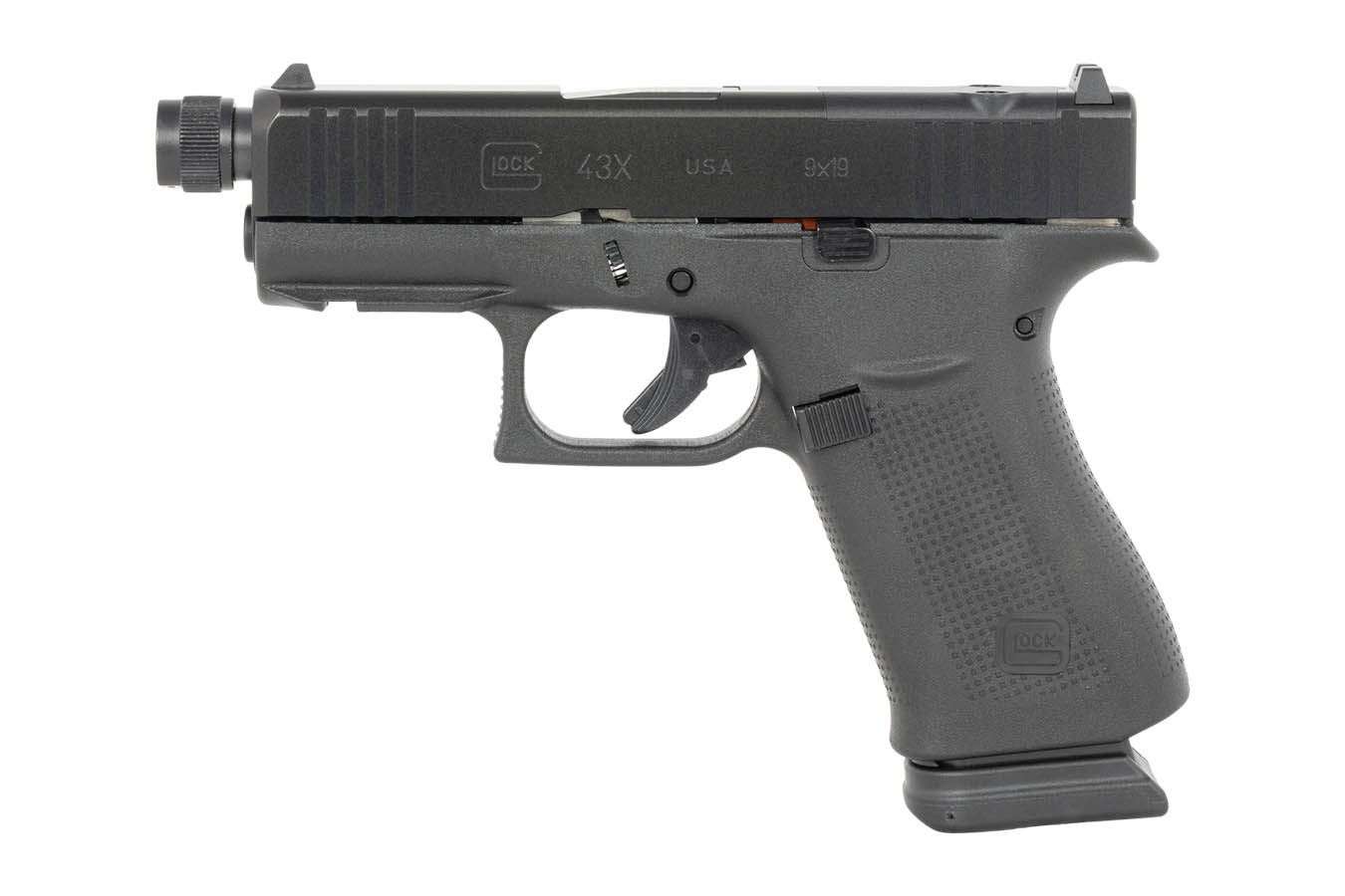 Glock 43x MOS 9mm Optic Ready 15+1 Pistol with Threaded Barrel