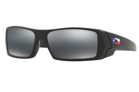GASCAN MATTE BLACK W/ TEXAS FLAG BLACK IRIDIUM LENSES