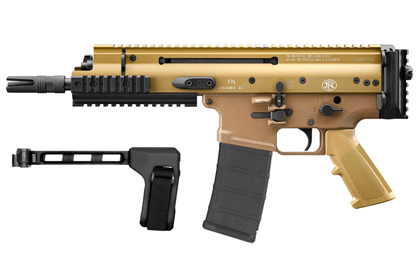 FN SCAR 15P 5.56 NATO Semi-Auto Pistol w/ SB Tactical Brace