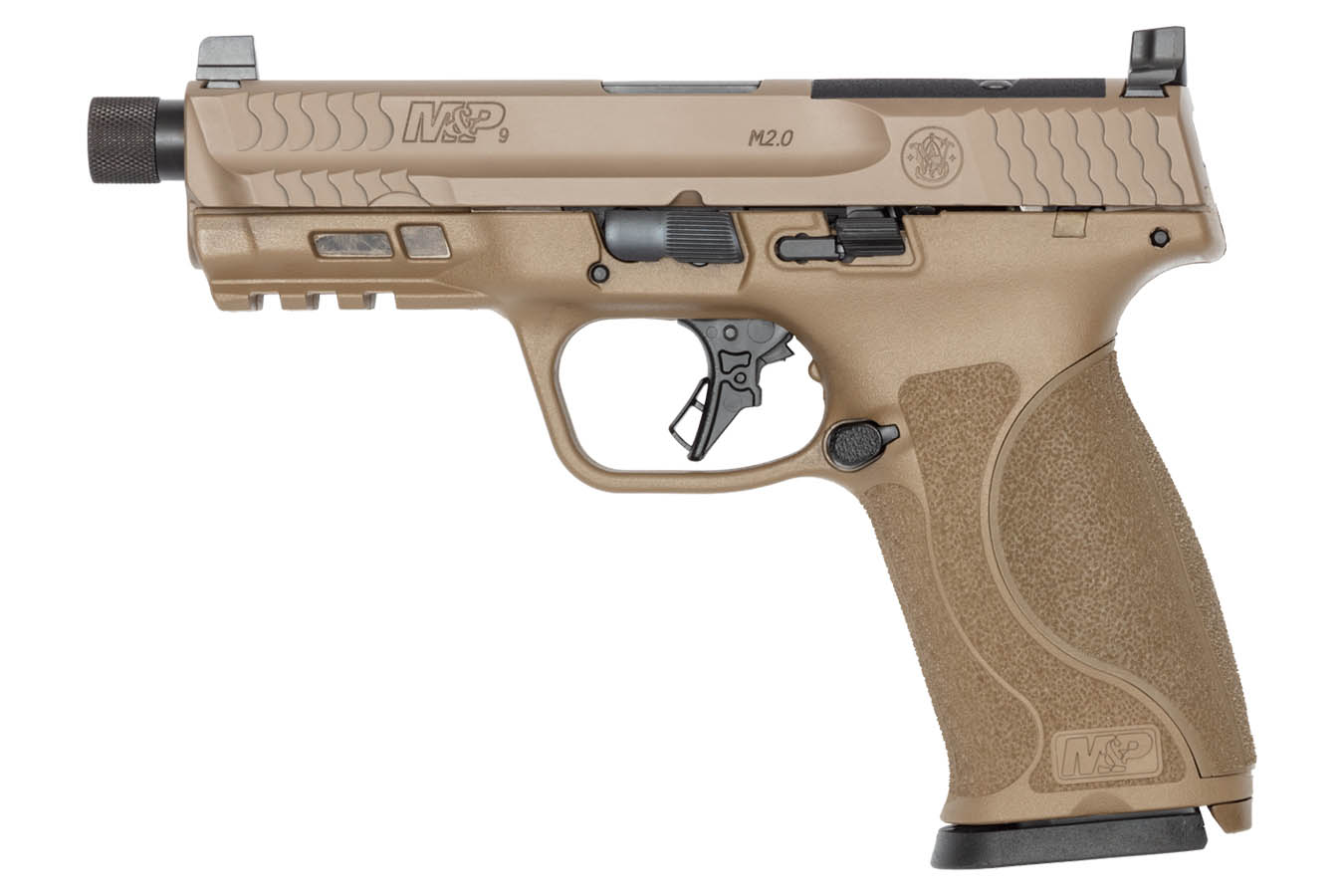 Smith & Wesson M&P9 M2.0 9mm Optic Ready Pistol with FDE Finish and Threaded Barrel