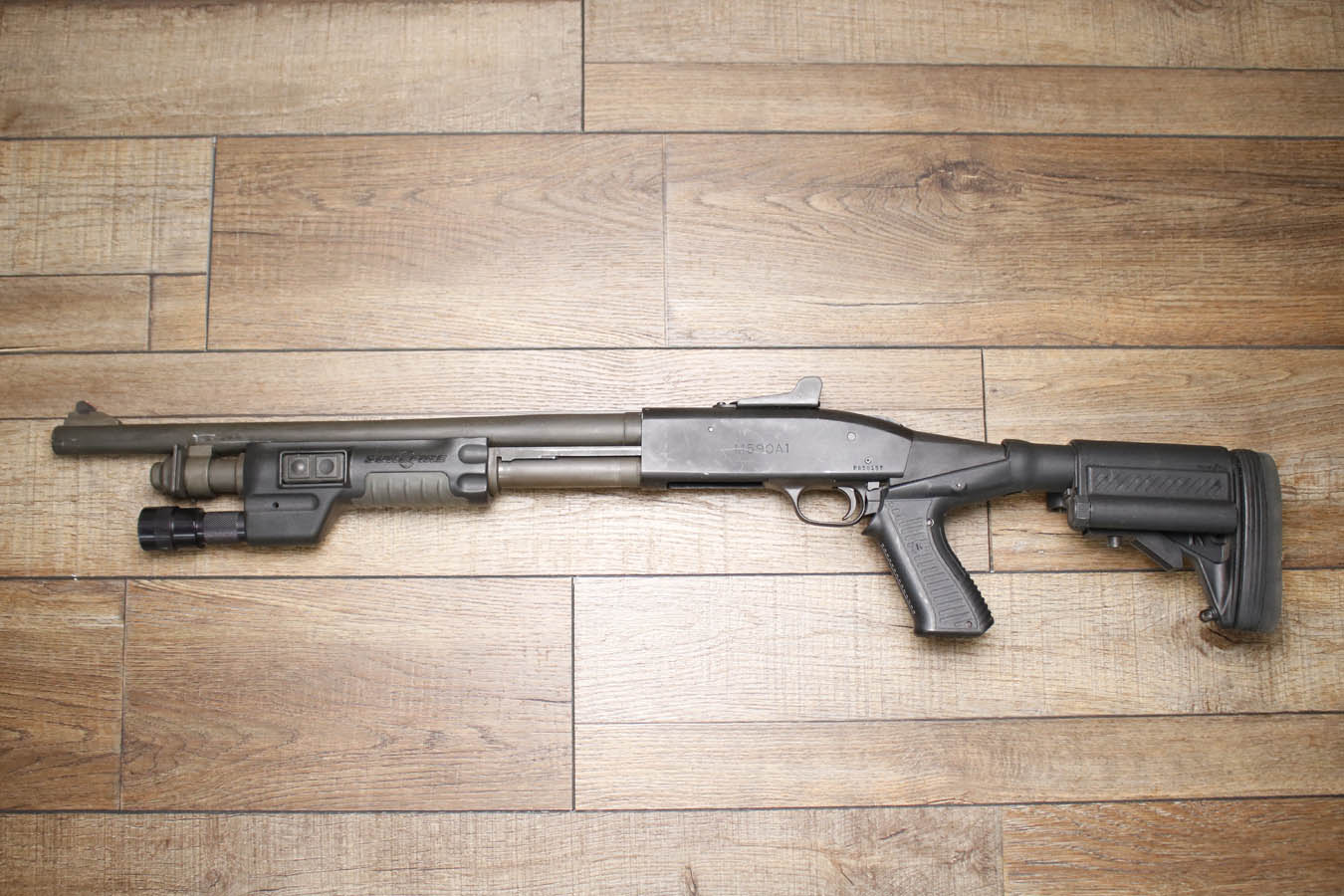 Mossberg M590A1 12GA Police Trade-In Shotgun with SureFire Forend