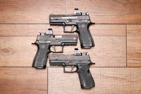 P320 XCARRY ROMEO1 PRO 9MM STIPPLED POLICE TRADE-IN (FAIR) CONDITION