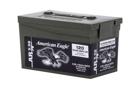 5.56MM NATO 55 GR FMJ BT 120 CT PLASTIC AMMO CAN