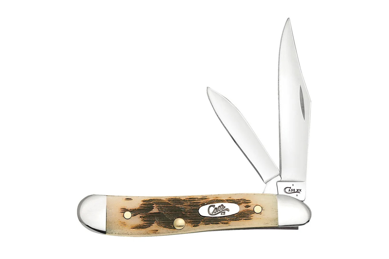Wrcase Peach Seed Jig Amber Bone Peanut Folding Knife