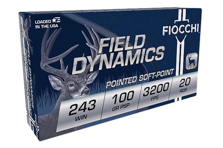FIOCCHI SHOOTING DYNAMICS 243 WIN 100GR INTERLOCK BT 20/BX