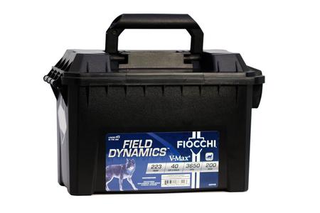 FIOCCHI EXTREMA 223 REM 40GR V-MAX 200RD AMMO CAN