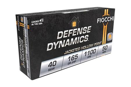 FIOCCHI SHOOTING DYNAMICS 40 SW 165GR JHP 50/BX
