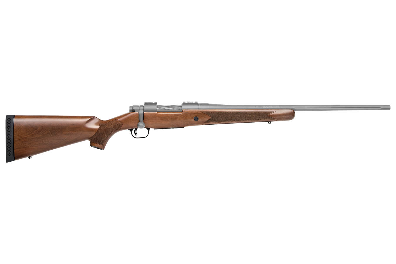 Mossberg Patriot 7mm-08 Rem Bolt-Action Rifle with Wood Stock and Fluted Cerakote Barrel